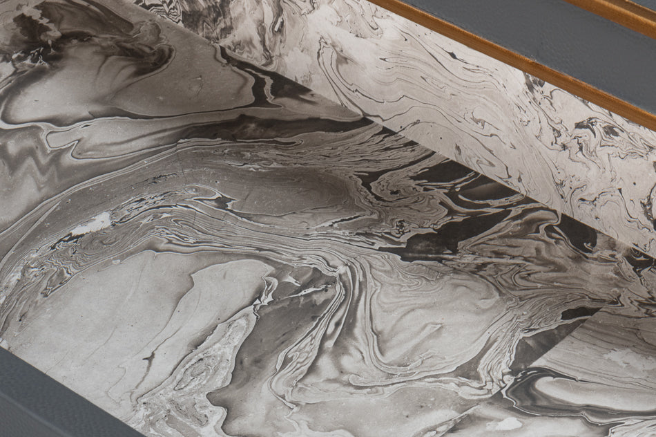 Gideon Slate Shagreen Dresser finished drawers