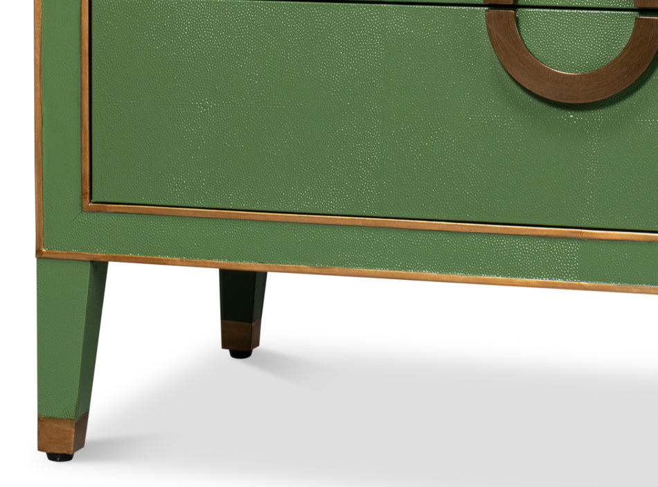 Gideon Verde Shagreen Dresser Leg Details