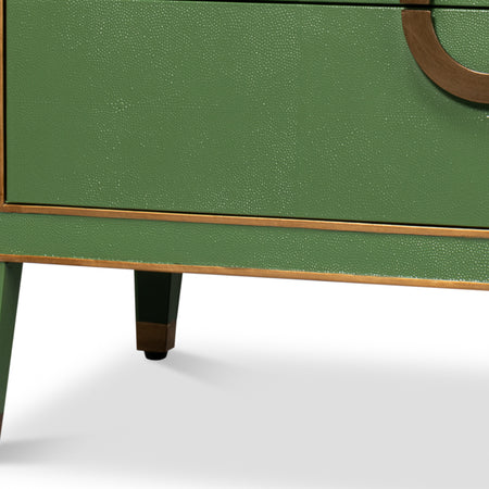 Gideon Verde Shagreen Dresser Leg Details
