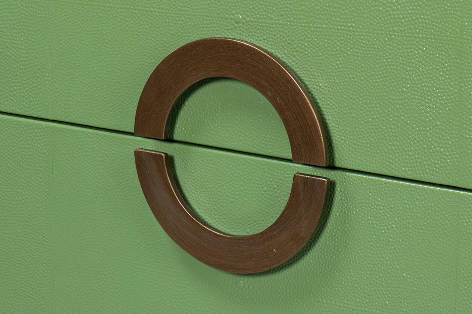 Gideon Verde Shagreen Dresser Round Hardware