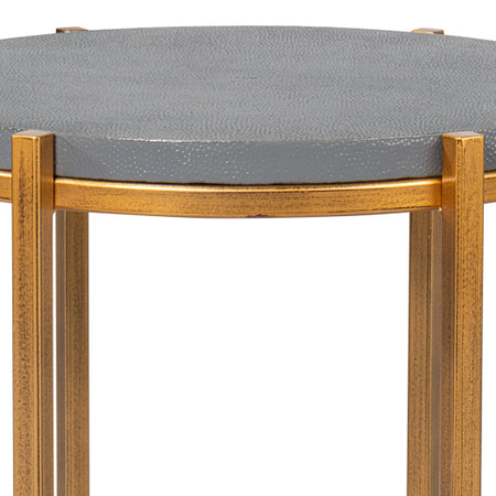 Slate Shagreen Accent Table Closeup