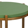 Verde Shagreen Accent Table Textured Leather top