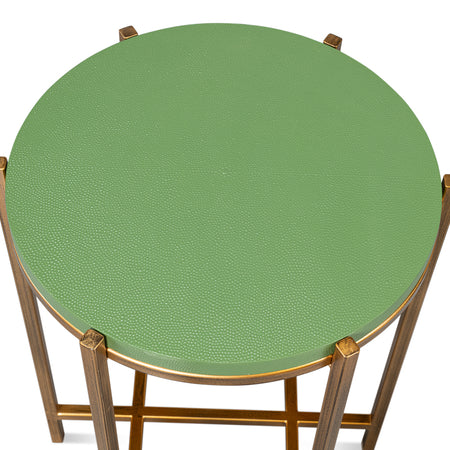 Verde Shagreen Accent Table Round Top