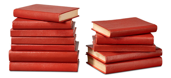 Shagreen Decorative Book Set - Red