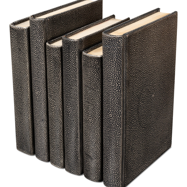 Shagreen Decorative Book Set - Grey