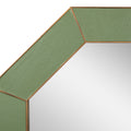 Edgar Verde Embossed Leather Shagreen Mirror - texture closeup