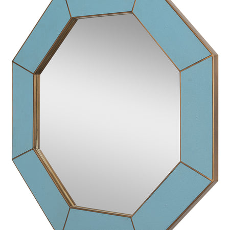 Edgar Octagonal Chambray Shagreen Mirror