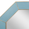 Edgar Octagonal Chambray Shagreen Mirror - texture leather closeup