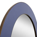 Jacques Marine Blue Textured Leather Shagreen Mirror