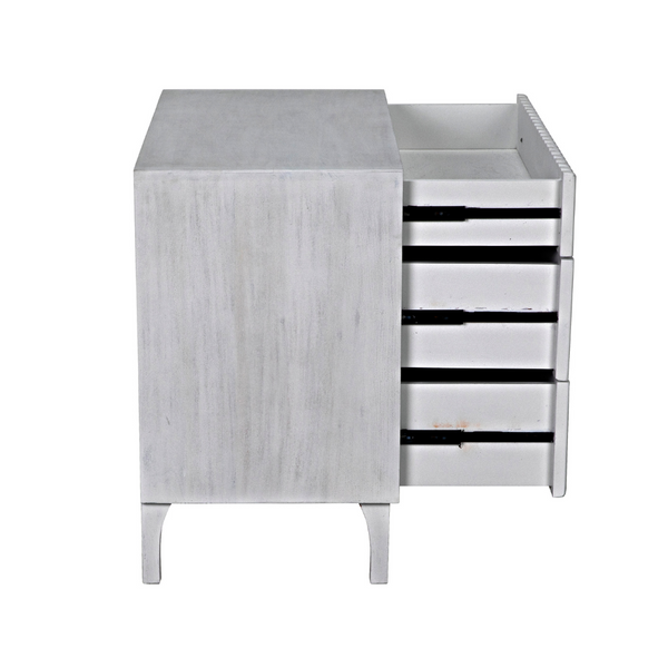 Daryl White Dresser with drawers open