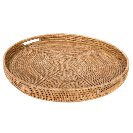 Salina Oval Rattan Tray with handles