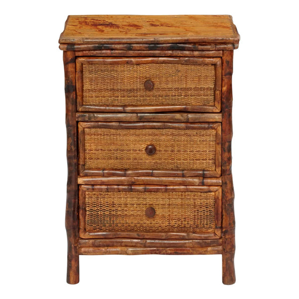 Tortoise Bamboo Three Drawer Side Table from Dear Keaton