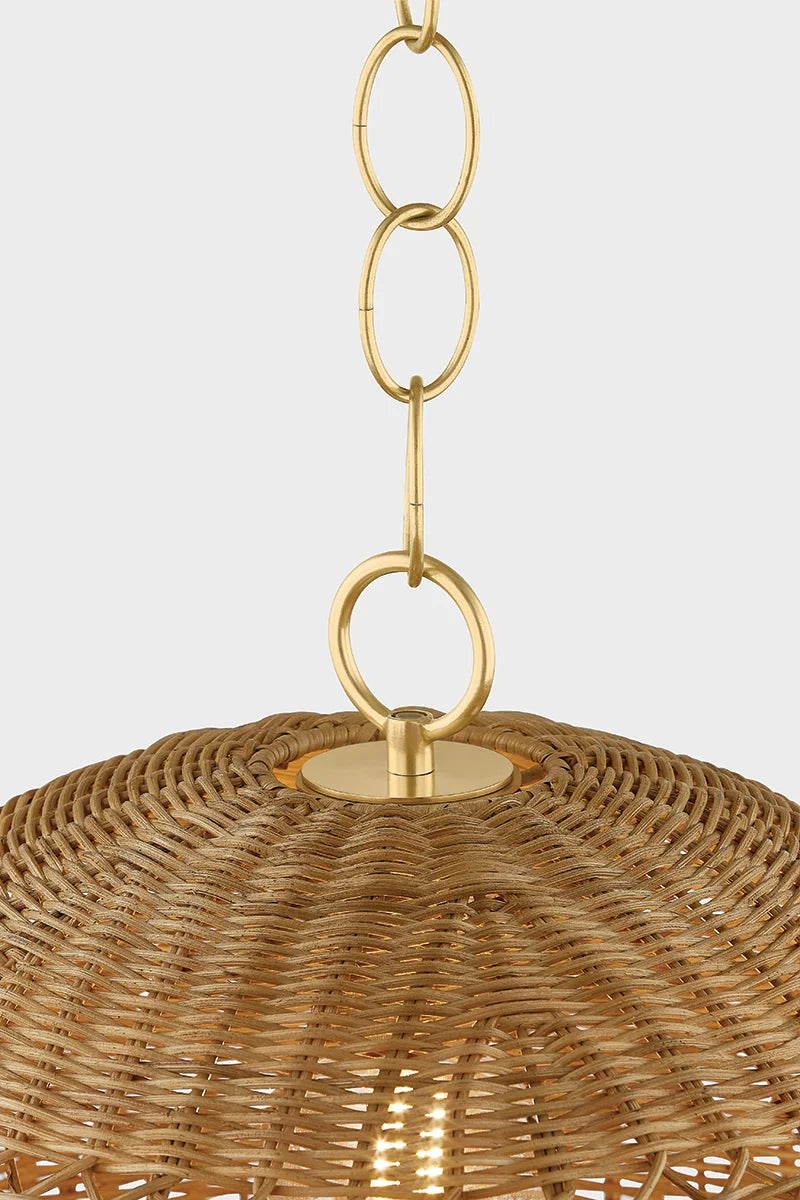 Ainsdale Basket Pendant brass Chain
