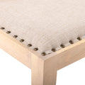 Aden Dining Chair Linen Fabric and Nailhead Detail