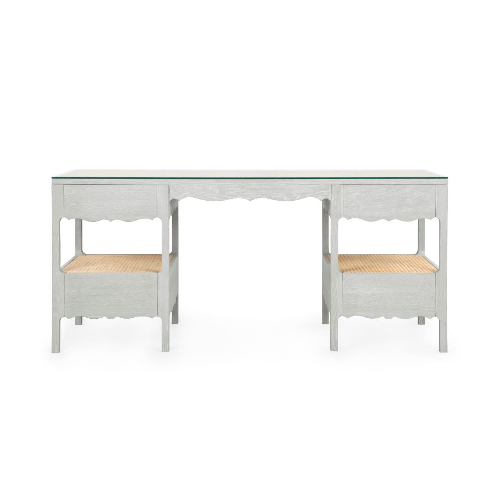 Alice Soft Grey Desk back view