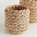 Abaca Braid Round  Storage Basket Set of two