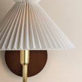 Acacia Wall Sconce - pleated shade closeup