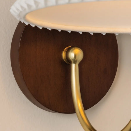 Acacia Wall Sconce - wood backplate