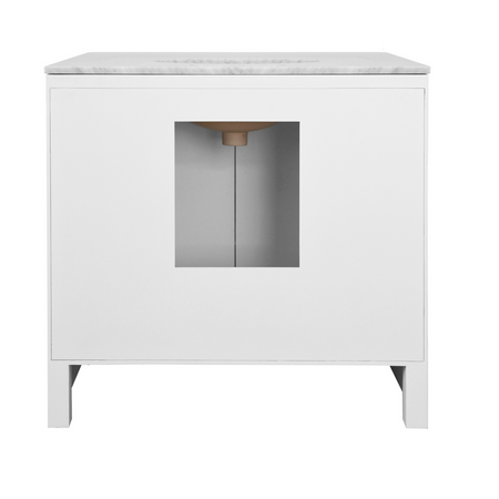 Adair Light Blue Vanity Back View