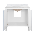 Adair Light Blue Vanity Open Doors