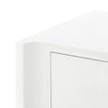 Adrienne White Linen Cabinet Lacquered LInen