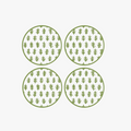 Agra Green Coaster Set