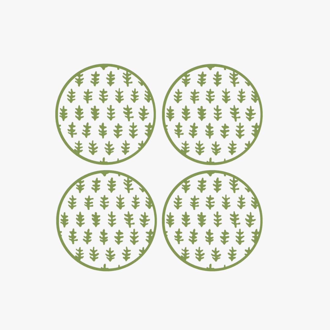 Agra Green Coaster Set