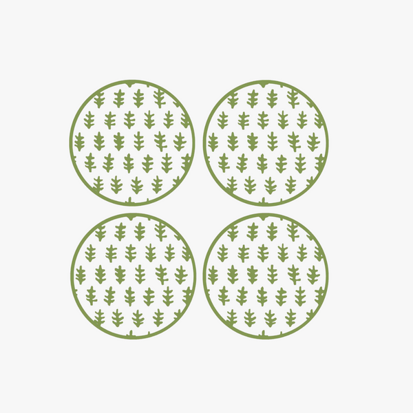 Agra Green Coaster Set