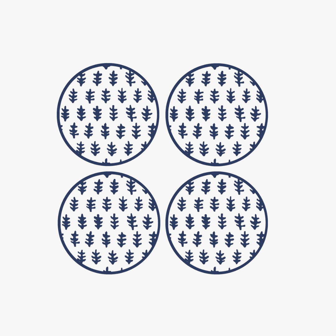 Agra Navy Coaster Set