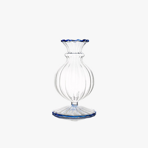 Aimee Blue Trim Bud Vase