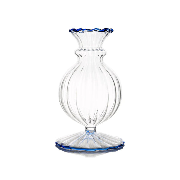 Aimee Blue Trim Bud Vase from Dear Keaton