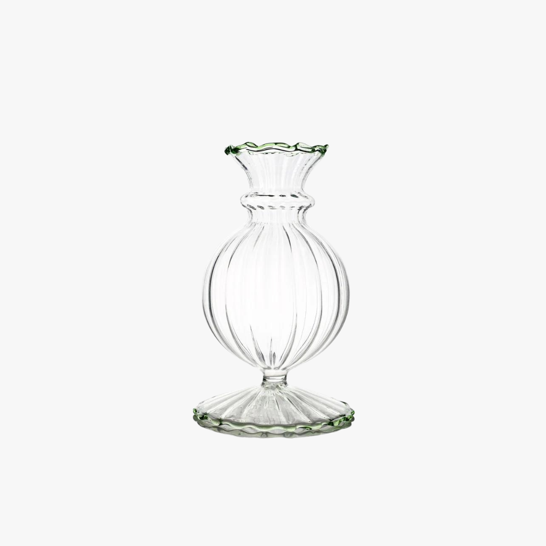 Aimee Green Trim Bud Vase