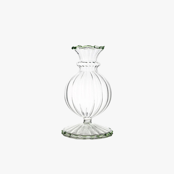 Aimee Green Trim Bud Vase