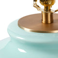 Aksel Pacific Teal Ceramic Lamp Gold Details