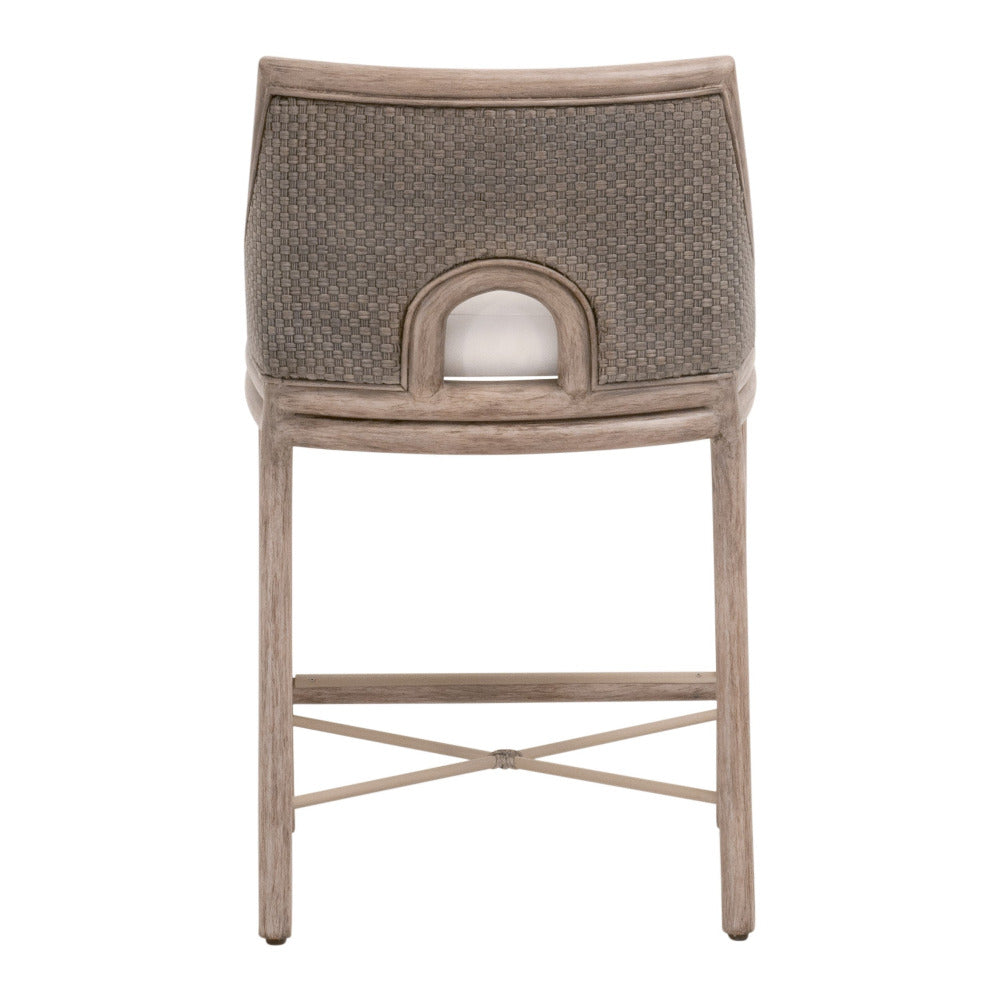 Alberhill Counter Stool - woven back view - cutout design