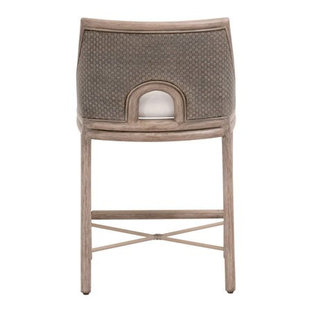 Alberhill Counter Stool - woven back view - cutout design