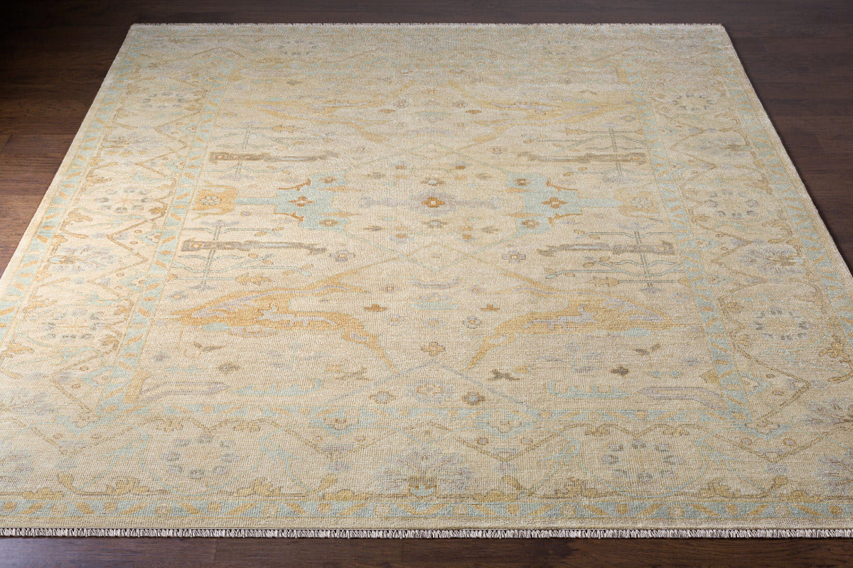 Alexander Wool Rug on wood floor