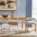 Alford Burl Dining Table styled with Lexi Burl chairs