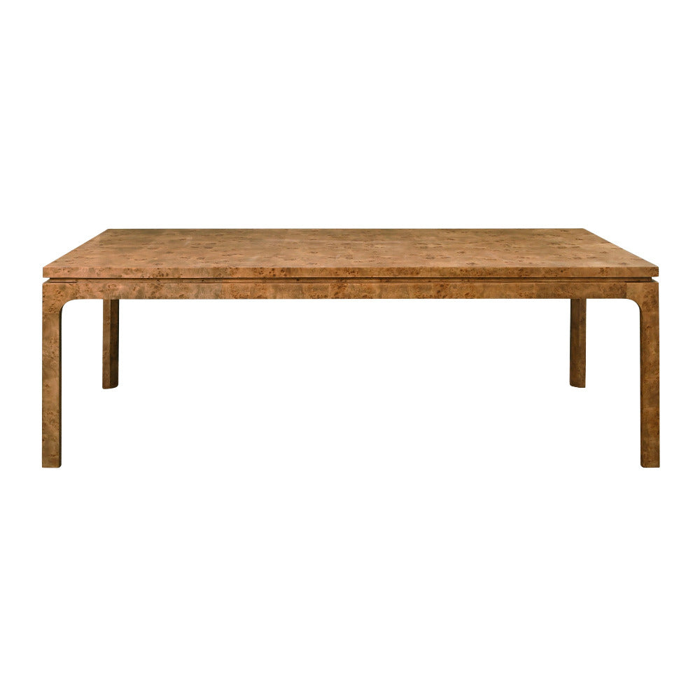Alford Dark Burl Wood Rectangle Dining Table 