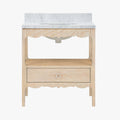 Alice Vanity - cerused oak scalloped edge
