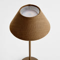 Alix Brown Linen LED Lamp Shade Closeup
