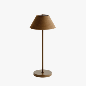 Alix Brown Linen Rechargeable Lamp