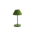Alix Green Linen 10 inch tall Rechargeable Lamp