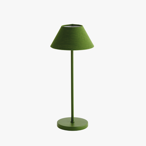 Alix Green Linen Rechargeable Lamp