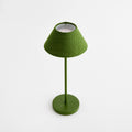 Alix Green Linen Rechargeable Lamp top view