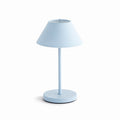 Alix Light Blue Linen LED Rechargeable 10 inch Lamp