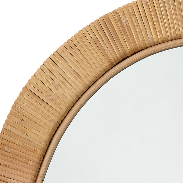 Aloha Oval Mirror rattan closeup