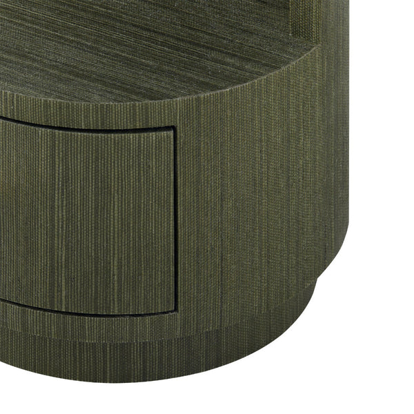 Alton Deep Olive Green Round Side Table base