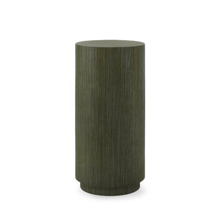 Alton Deep Olive Green Round Side Table finished back