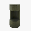 Alton Deep Olive Green Round Side Table 